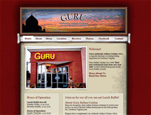 Tablet Screenshot of guruindiancuisine.com